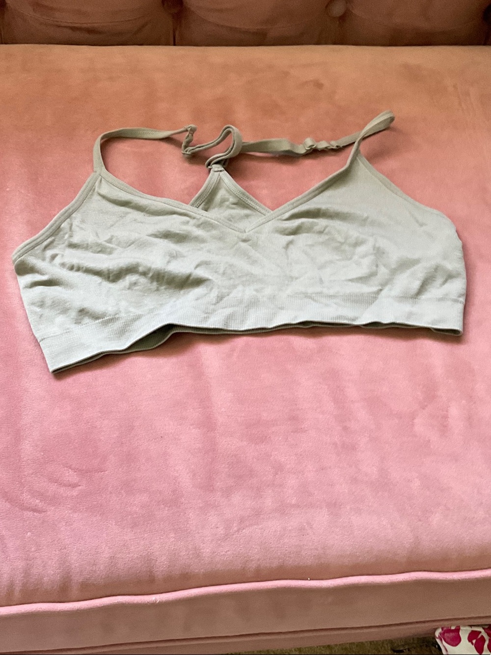 Kalon Studios Light Sage Seamless Bralette with Adjustable Straps